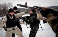 Репетиция трюковой сцены.